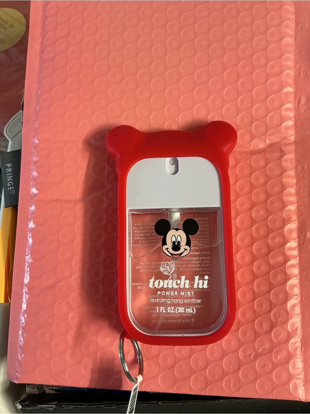 Touch Hi Power Mist Hydrating Hand Sanitizer with Red Mickey Case